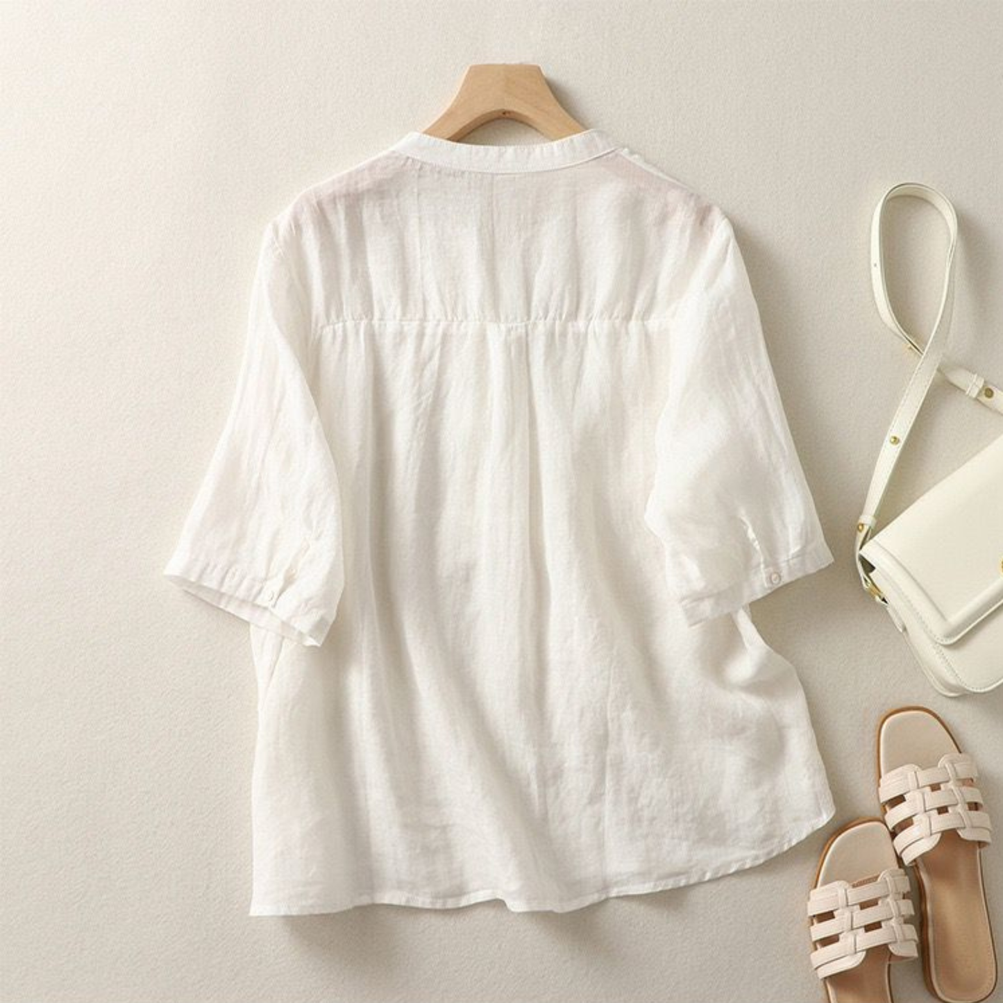 Pure Cotton  With Pocket Embroidered Casual Wear Top