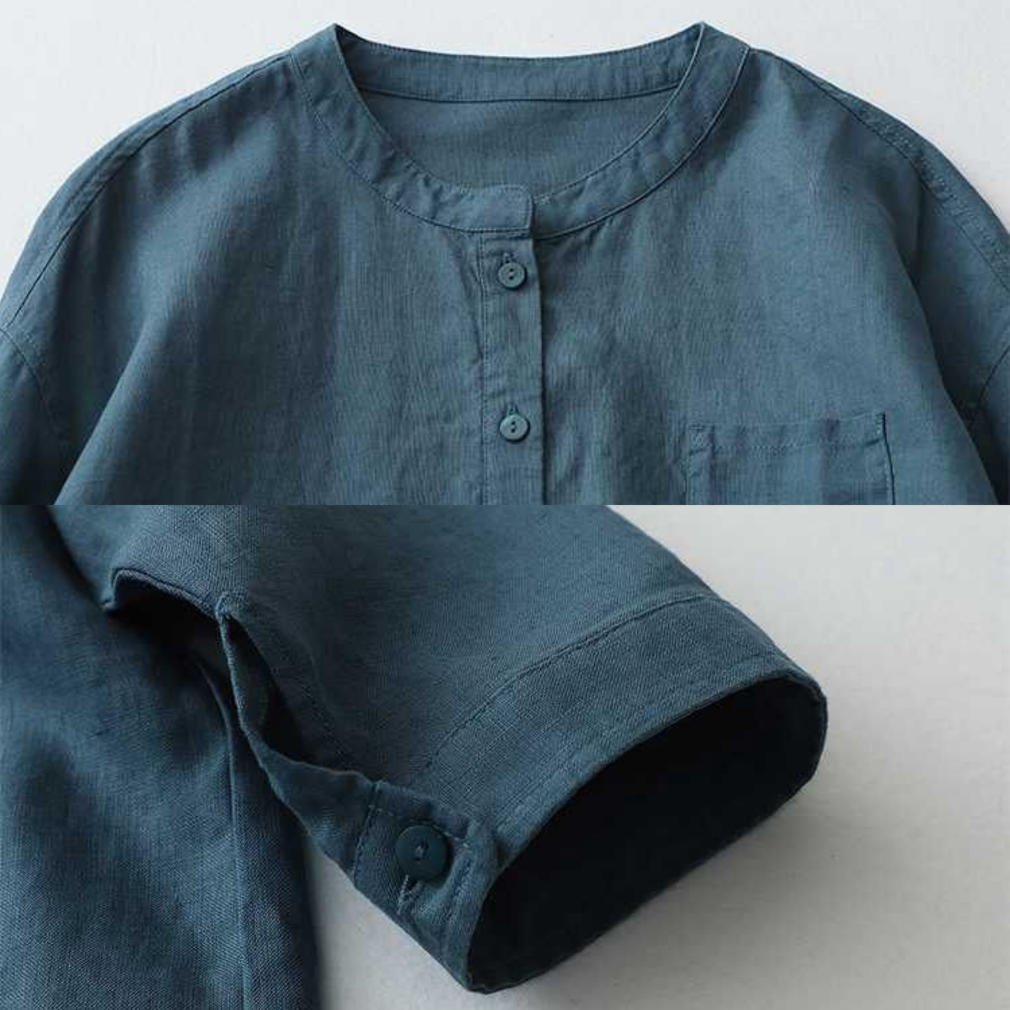 Classic Pure Cotton Plain Shirt With Pocket