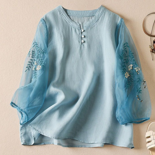 Pure Cotton Embroidered Full Sleeves Shirt