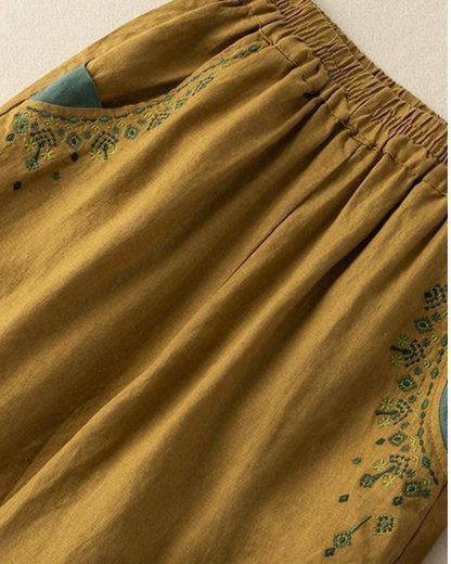Pure Flex Cotton Women's Embroidered Comfort Pants