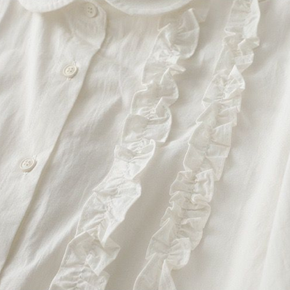 Pure Cotton Ruffled Shirt