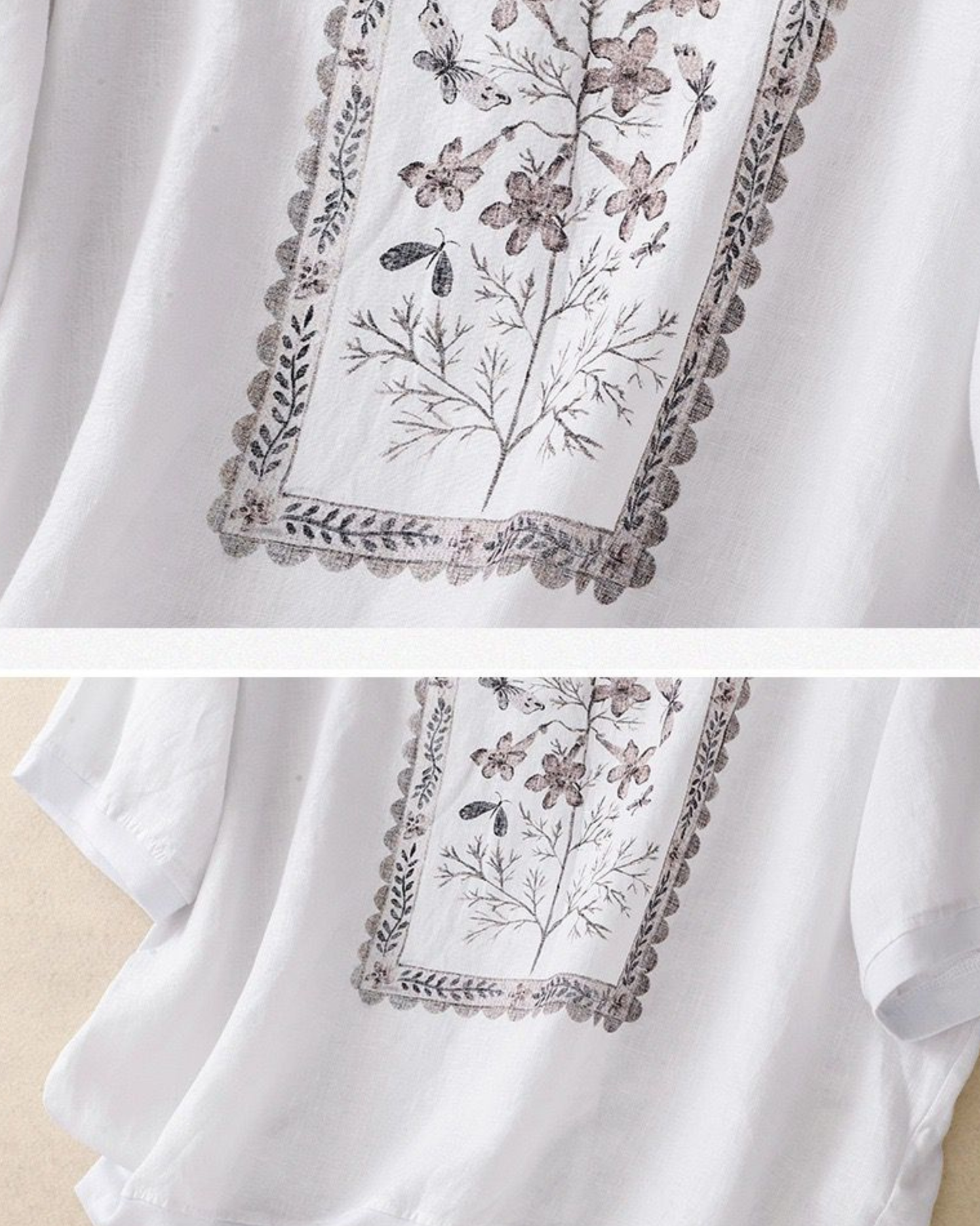 Pure Cotton Round Neck Printed Top T-Shirt
