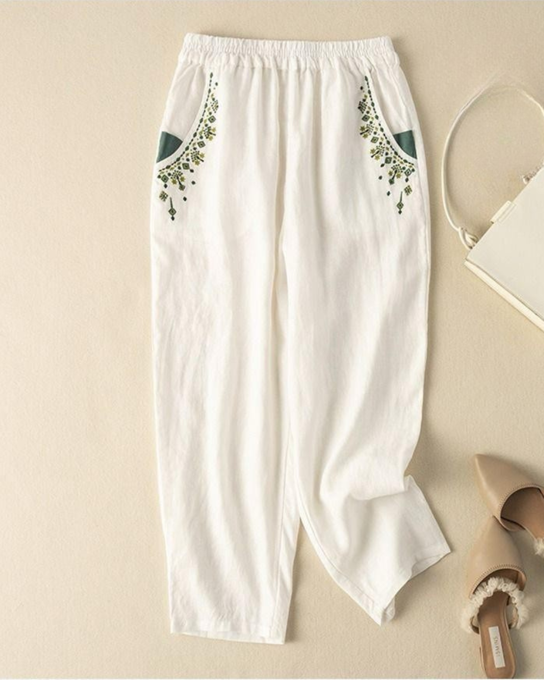 Pure Flex Cotton Women's Embroidered Comfort Pants
