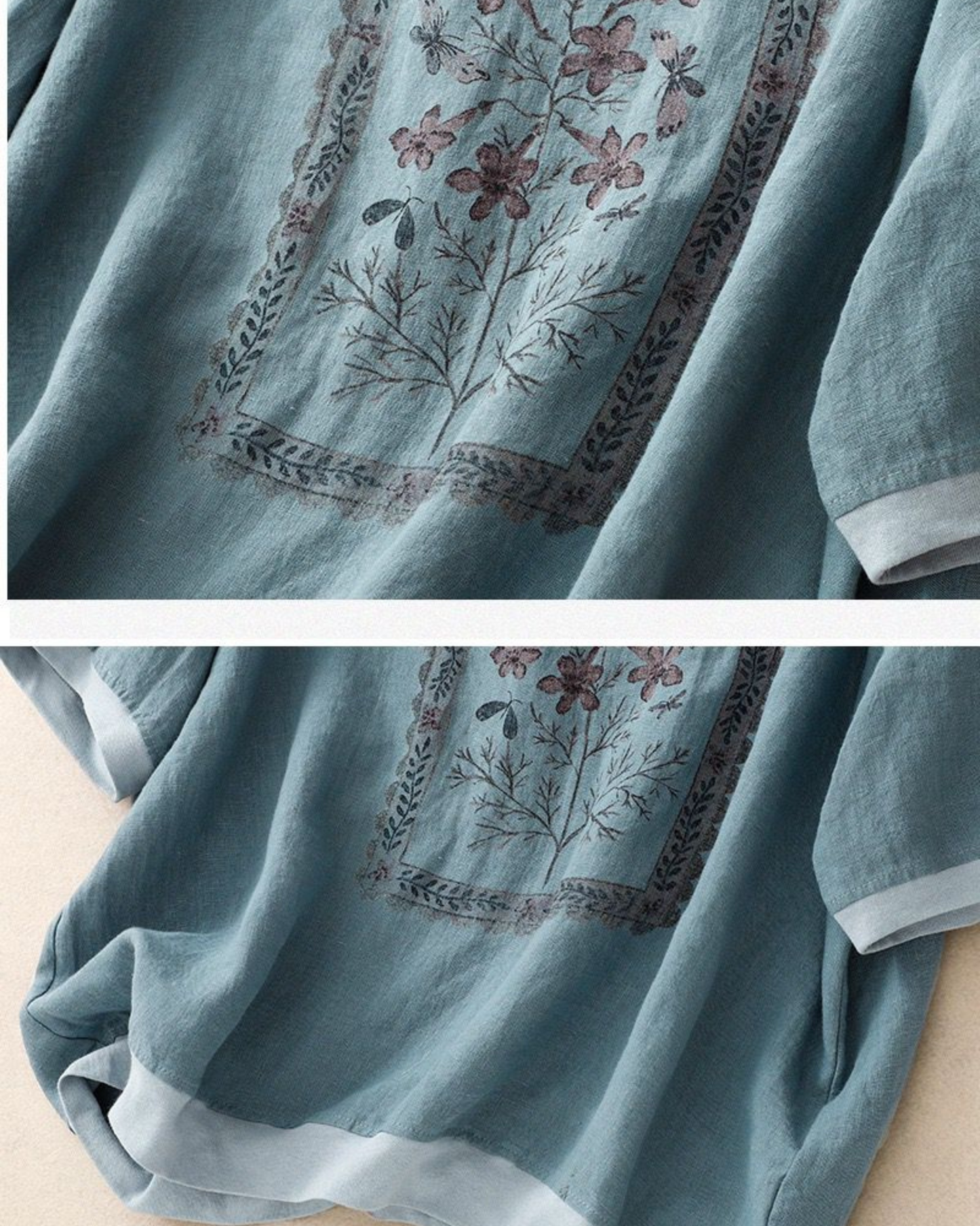 Pure Cotton Round Neck Printed Top T-Shirt