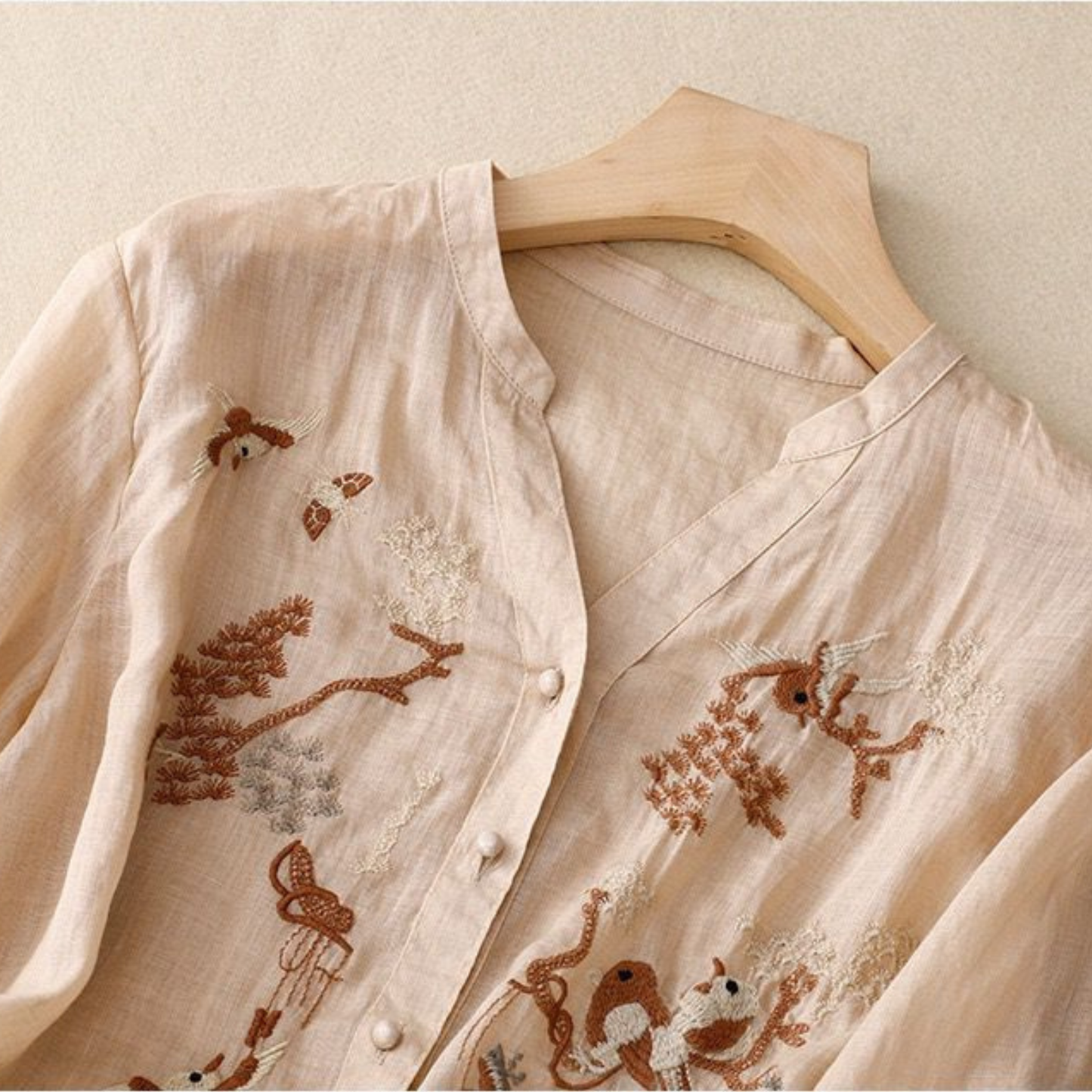 Pure Cotton Embroidered Shirt