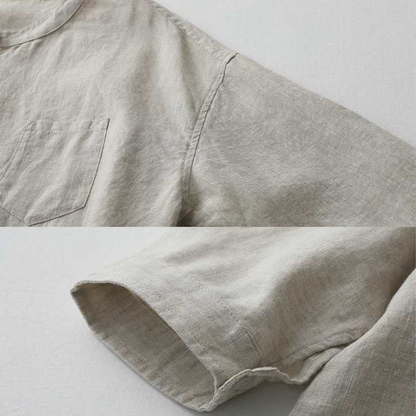 Classic Pure Cotton Plain Shirt With Pocket