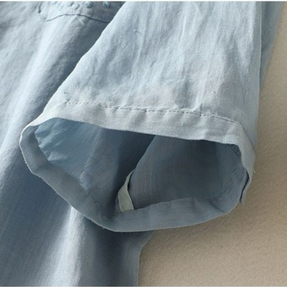 Pure Cotton  With Pocket Embroidered Casual Wear Top