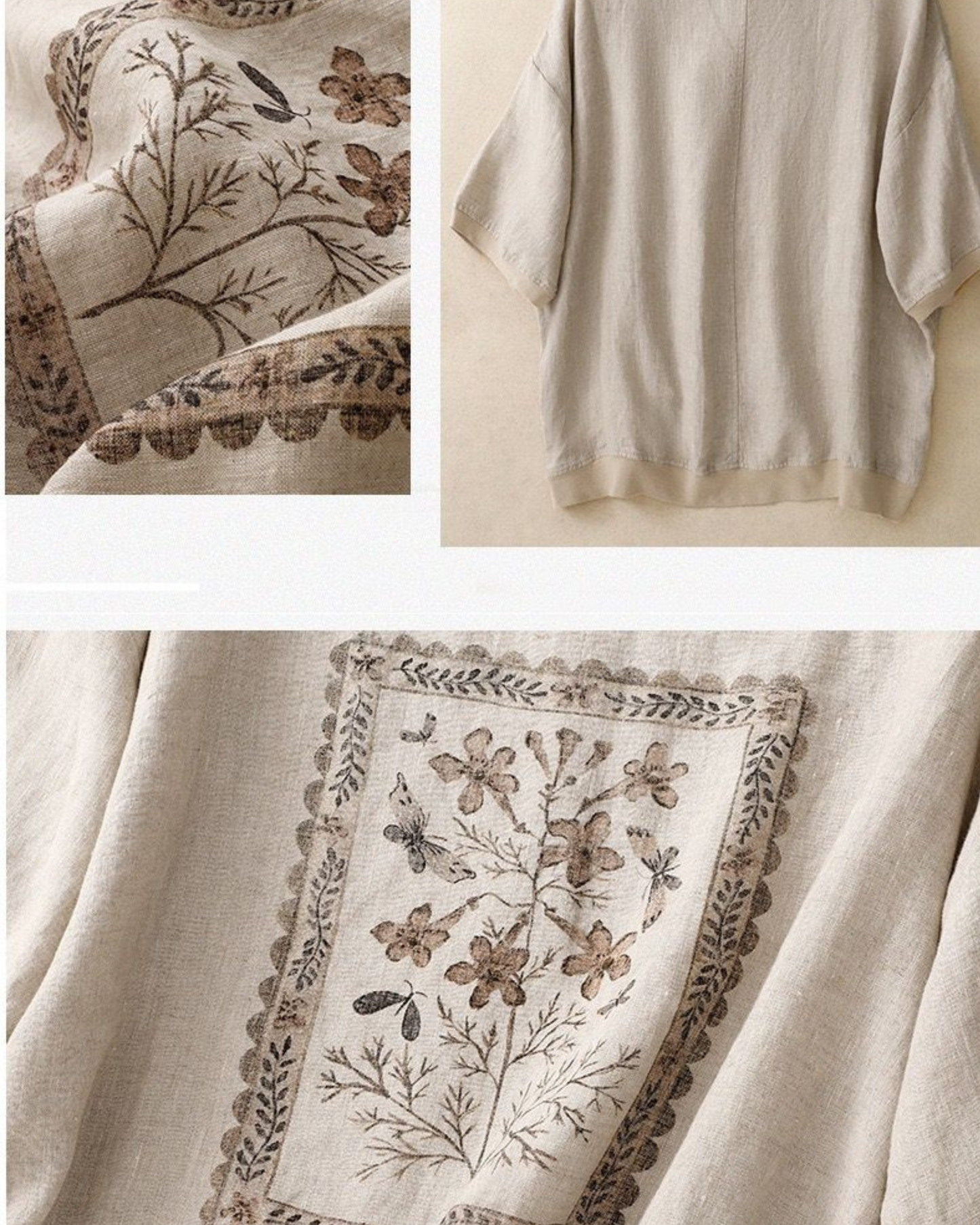 Pure Cotton Round Neck Printed Top T-Shirt