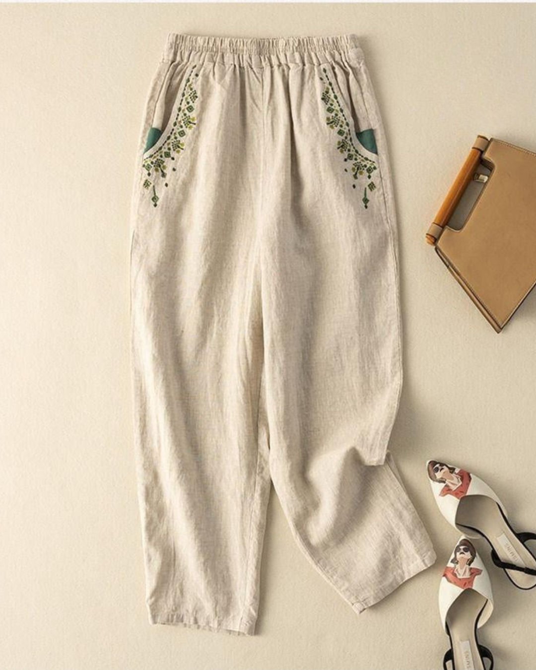 Pure Flex Cotton Women's Embroidered Comfort Pants