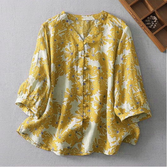 Pure Cotton Flex Floral Printed Shirt