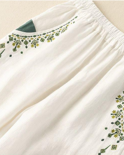 Pure Flex Cotton Women's Embroidered Comfort Pants