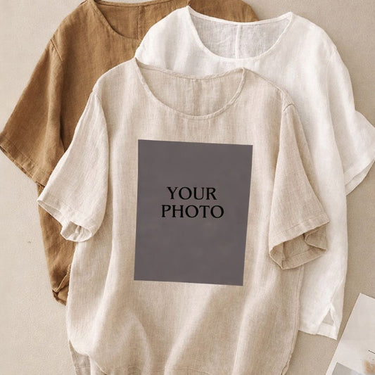 Custom Photo Printed Pure Cotton Flex Women's Top (8*11 Print)