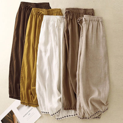 Pure Flex Cotton Embroidered Harem Pants for Women