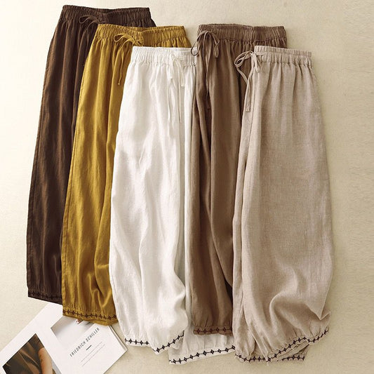 Pure Flex Cotton Embroidered Harem Pants for Women