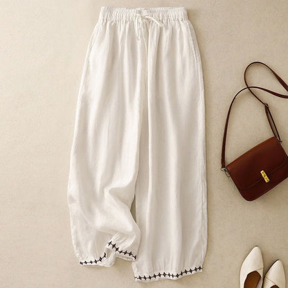 Pure Flex Cotton Embroidered Harem Pants for Women