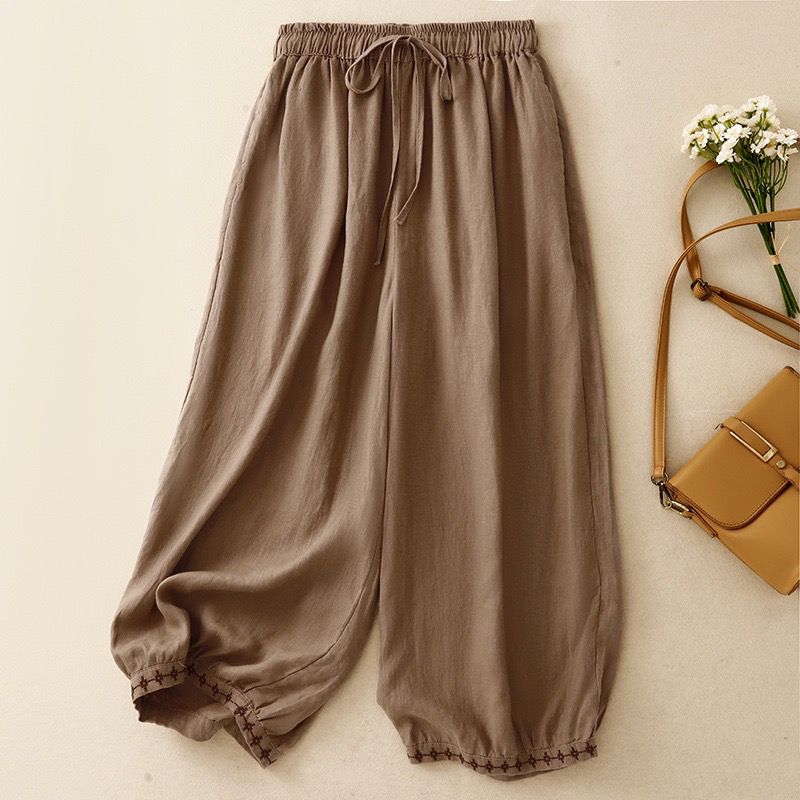 Pure Flex Cotton Embroidered Harem Pants for Women