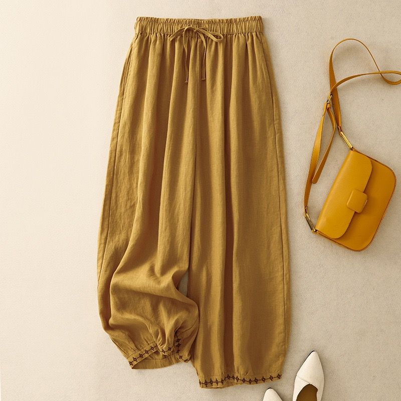 Pure Flex Cotton Embroidered Harem Pants for Women