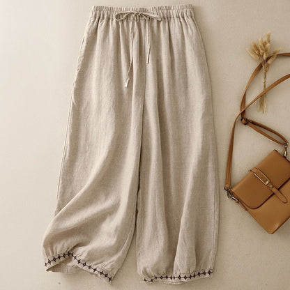Pure Flex Cotton Embroidered Harem Pants for Women