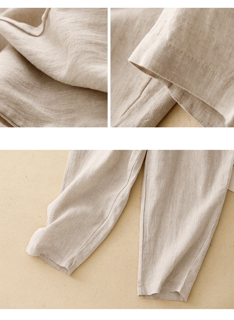 Pure Viscose Linen Relaxed Comfort Pants
