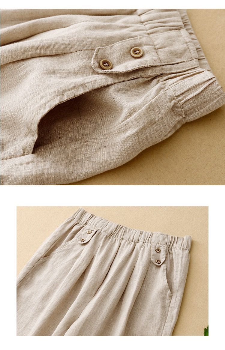 Pure Viscose Linen Relaxed Comfort Pants