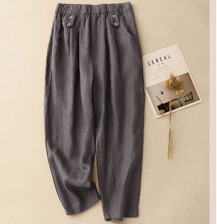 Pure Viscose Linen Relaxed Comfort Pants