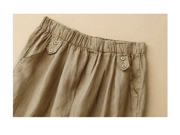 Pure Viscose Linen Relaxed Comfort Pants