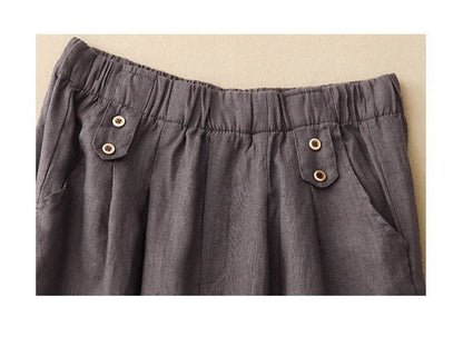 Pure Viscose Linen Relaxed Comfort Pants