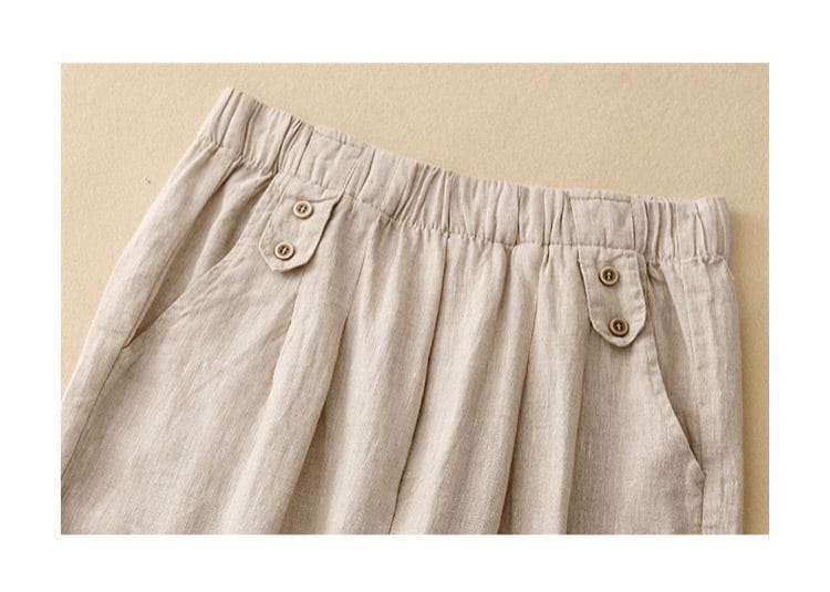 Pure Viscose Linen Relaxed Comfort Pants