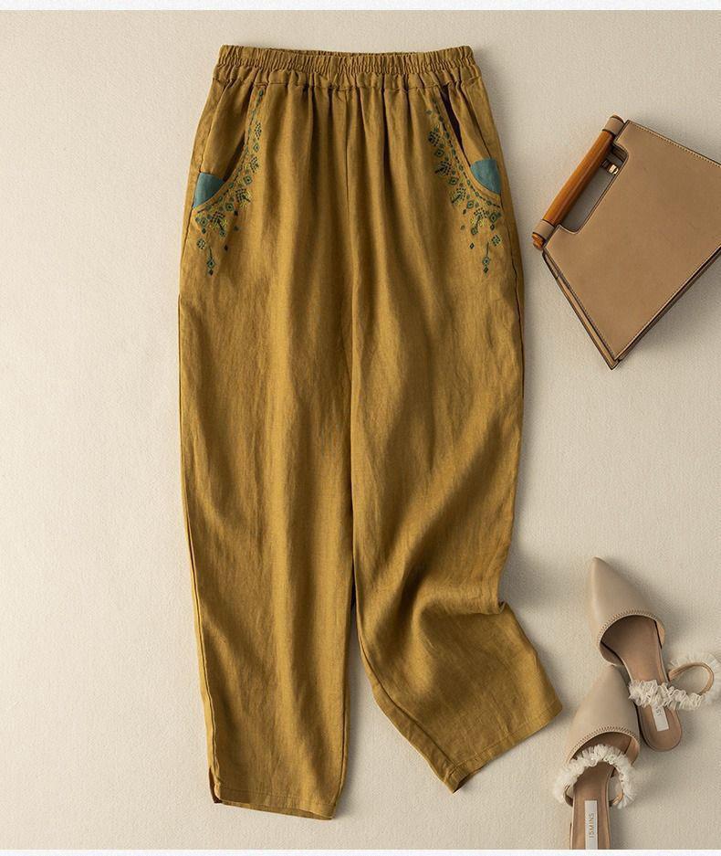 Pure Flex Cotton Women's Embroidered Comfort Pants